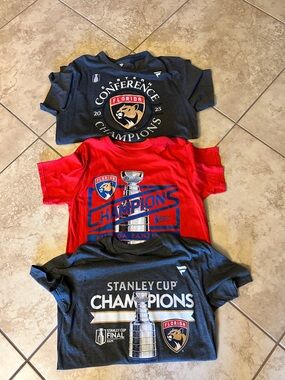 Fanatics Florida Panthers Men’s Tee Bundle - Red & Charcoal